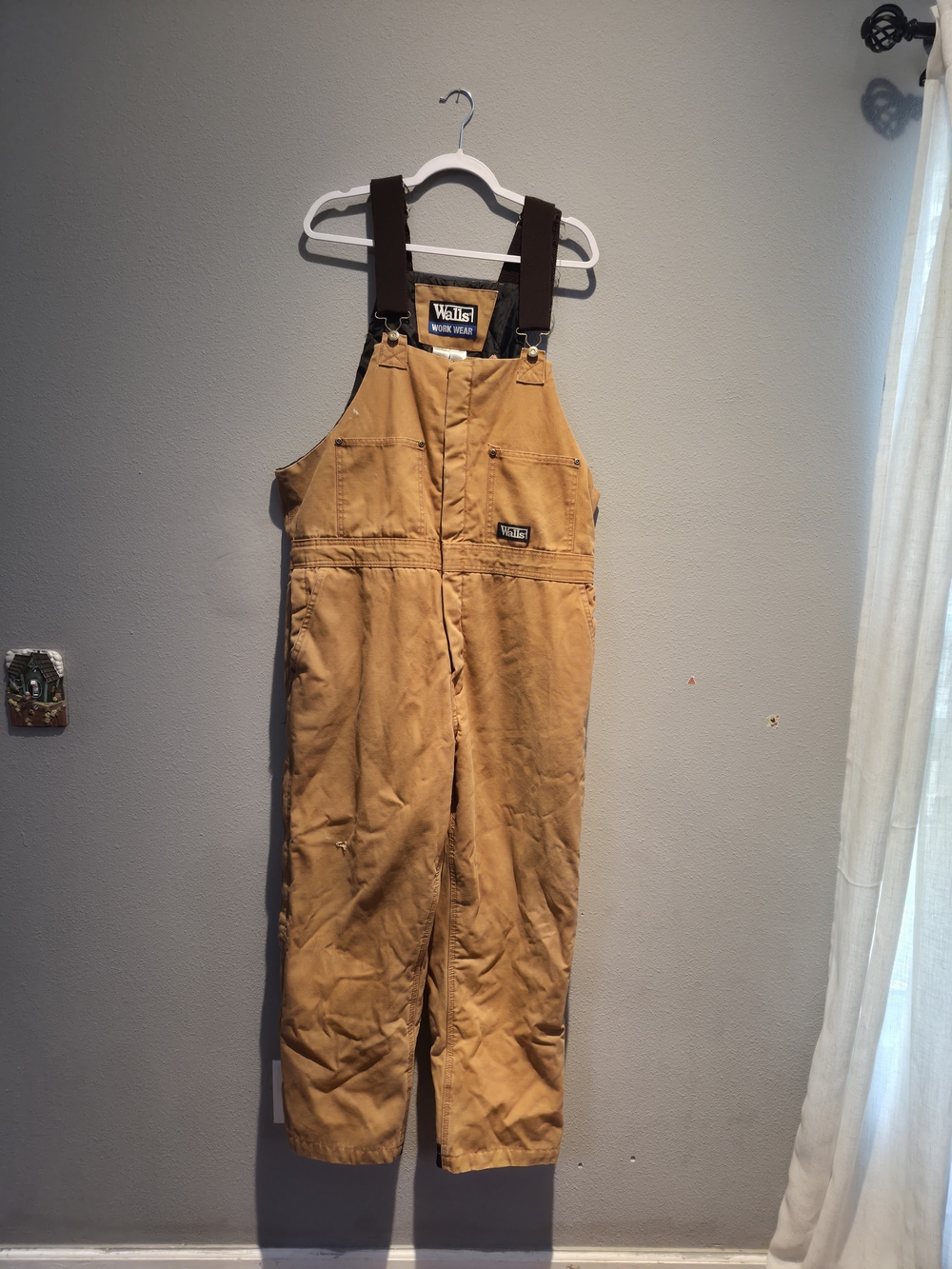 Walls Brown Duck Bib Overalls - Carhartt-Style Workwear